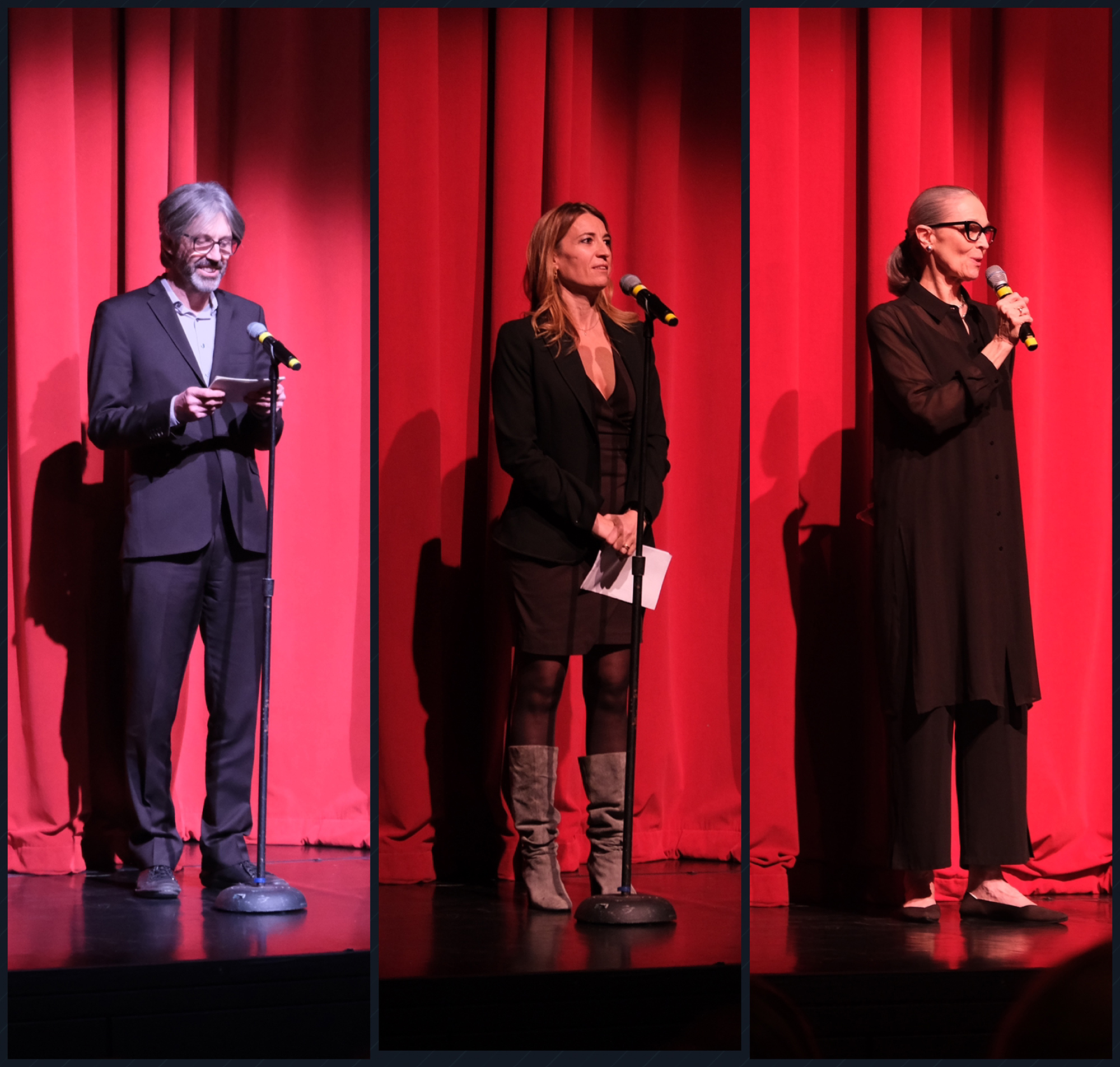 James Ker, Nina Papathanasopoulou, and Janet Eilber giving introductory remarks. Photo by Anne Lantian Jing.