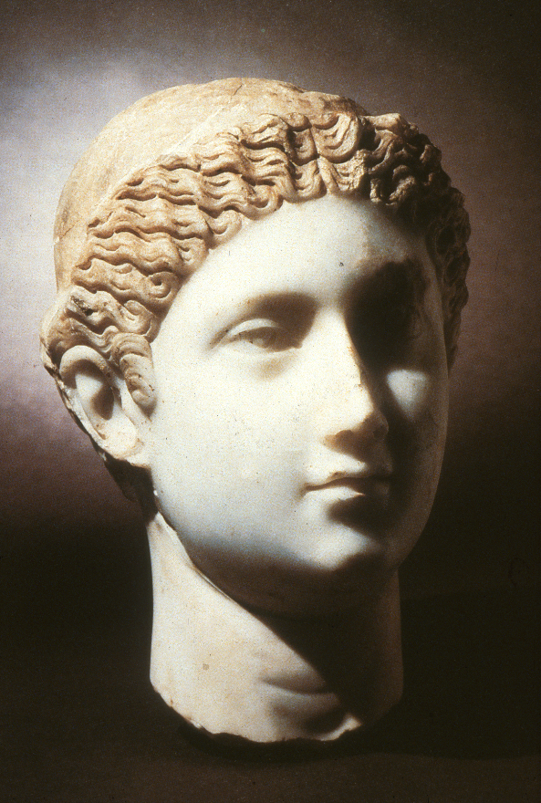 Marble head of Empress Fausta