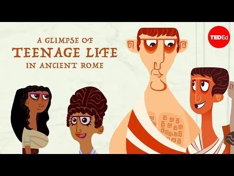YouTube-TedEd screenshot from “A glimpse of teenage life in ancient Rome” animated by Cognitive Media and written and narrated by Ray Laurence (Image under a CC BY -- NC -- ND 4.0 International license).