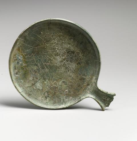 Etruscan mirror with Lasa. Image courtesy of Met Museum.