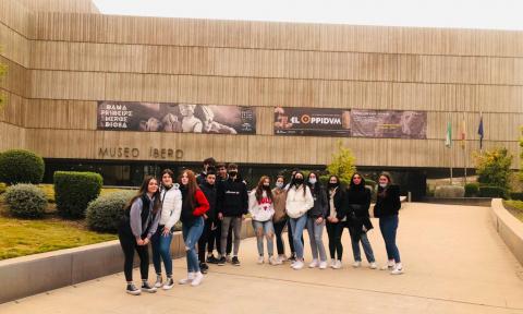 Some Students in Front of the Museum Ibero in Jaen (ph_ I_ González Tobar)