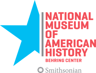 Blue Star and red writing: National Museum of American History and Smithsonian logos