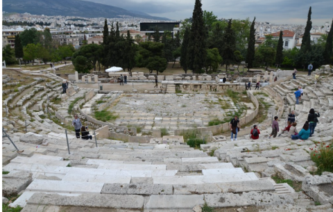 Theater of Dionysus on the South Slope of the Acropolis in Athens. Image by Following Hadrian.