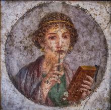 "Portrait of a young woman from Pompeii (so-called 'Sappho')" Courtesy of Creative Commons