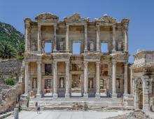Façade of the Celsus library, in Ephesus, near Selçuk, west Turkey. Benh Lieu Song (Image via Wikimedia under a CC-BY-SA 3.0 License).
