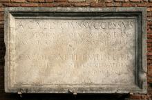 A stone inscription in Latin whose first line reads A Caedicius Successus. Subsequent lines are too small to read.