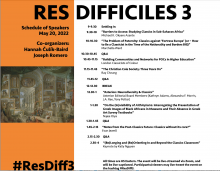 Res Difficiles 3 poster with full schedule of speakers