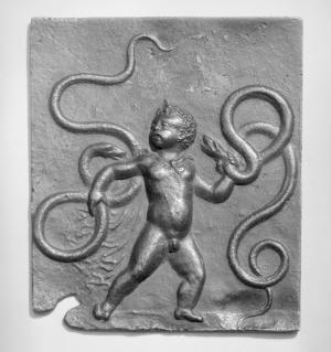 Infant Hercules Strangling Two Serpents, late 15th–early 16th century. Bronze. Metropolitan Museum of Art. CC0 1.0.