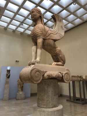The Sphinx of Naxos. Archaeological Museum of Delphi. Picture by Yoandy Cabrera