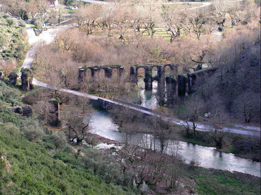 Figure 1. The Roman aqueduct in the Greek village of Agios Georgios discussed in PtP episode on Life Aquatic and built to supply water to the ancient city of Nikopolis near Preveza in Northwestern Greece.