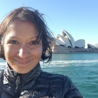 Nandini Pandey in front of the Sydney Opera House.